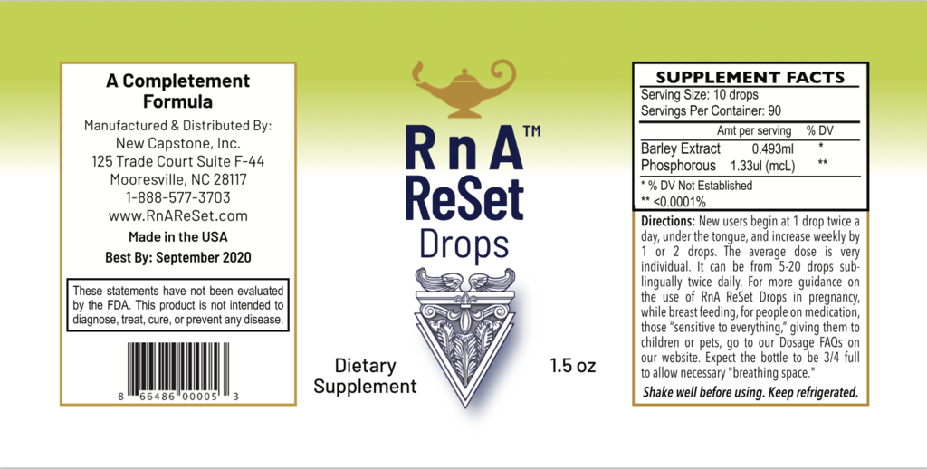 RnA ReSet Drops™ - Extrakt z ječmene